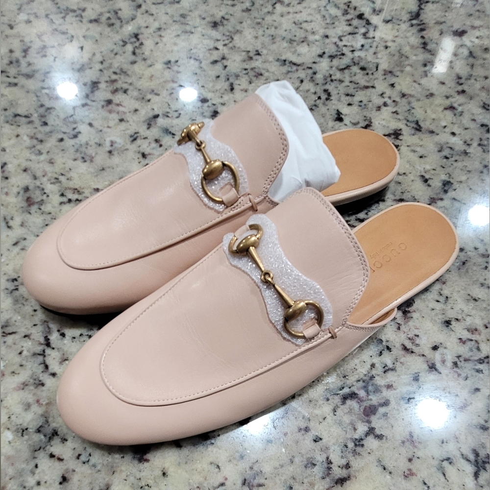 **SOLD**Gucci Princetown Malaga Kid Skin Rose Slippers Sz 38.5 - Picture 2 of 13